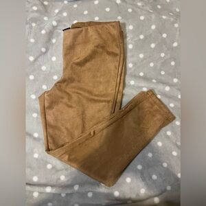 Suede Fabric Dress Pants